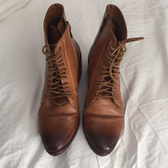 KDB leather lace up ankle boot - Picture 1 of 5